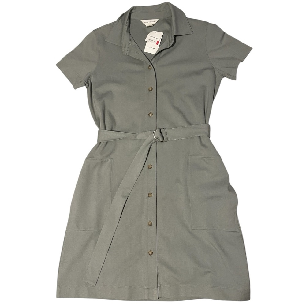 CLUB MONACO Ponte Knit belted dress